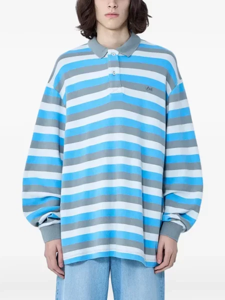 Prugasta polo majica Erl sa dugačkim rukavima plava