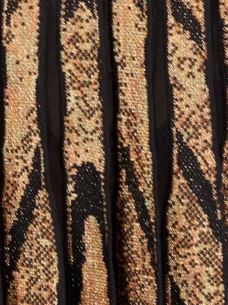 Fusta plisata Roberto Cavalli cu imprimeu abstract plisată auriu