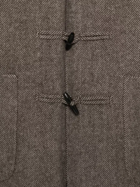 Palton Officine Générale cu model herringbone maro