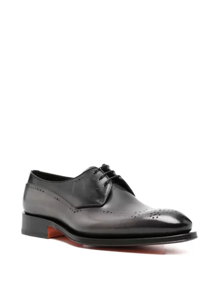 Brogues Santoni din piele gri