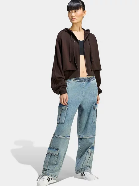BLUZA Z KAPTUREM SST DOUBLE FRONT brązowa