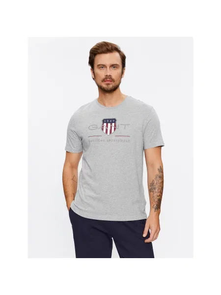 Gant Majica Reg Archive Shield Ss Regular Fit siva