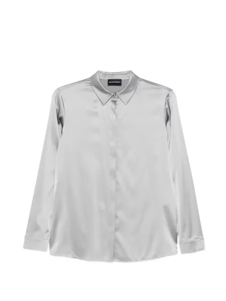 Cămașă Emporio Armani lungă gri