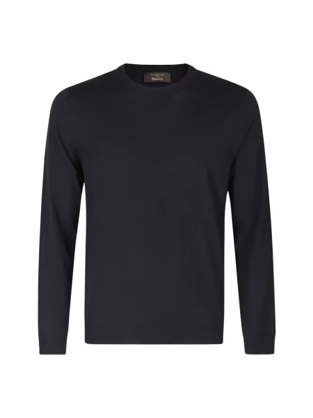 Sweter Zanone wełniany niebieski