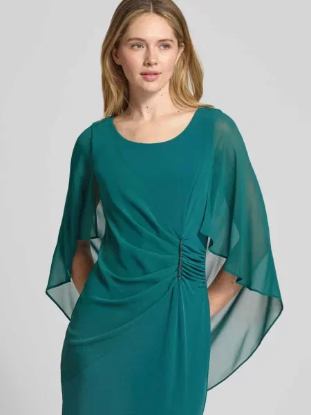 Koktajlowa sukienka do kolan z okrągłym dekoltem Vera Mont