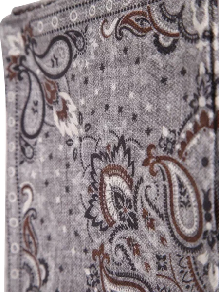 Γραβάτα Dell'oglio με σχέδιο paisley γκρι