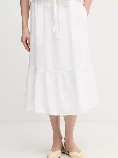 Dkny fustă din in alb