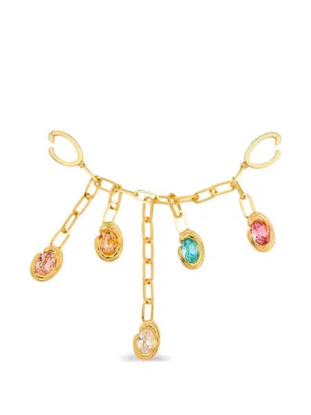 Pandantiv Oscar De La Renta de cristal auriu