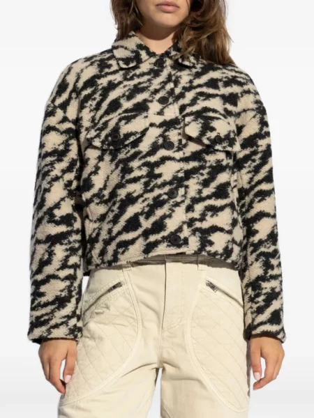 Decupat geacă Isabel Marant cu imprimeu abstract