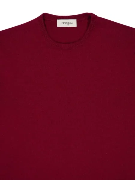 Кашмирен пуловер Piacenza Cashmere с кръгло деколте червено