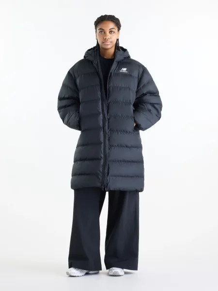 Демісезонна куртка New Balance Boston Long Puffer перероблений чорний