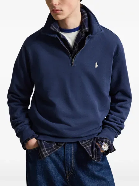 Μεταξωτό καρό polo Polo Ralph Lauren με αυτόγραφο μαύρο