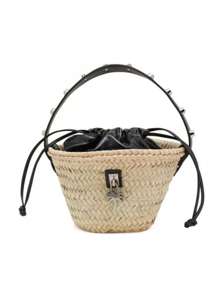 Palm Angels De piele geantă tip sac bej