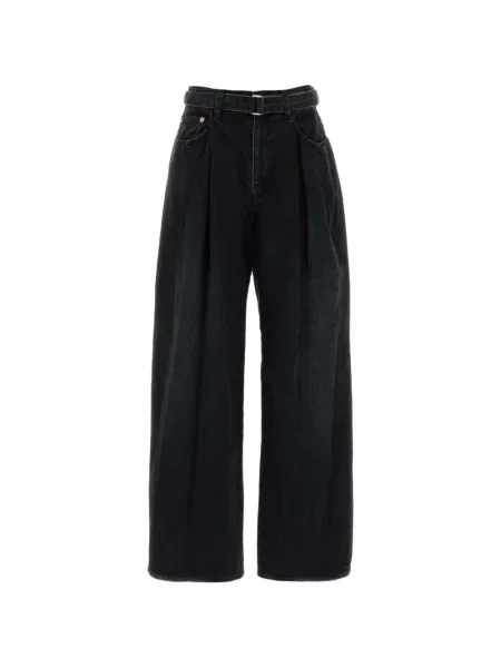 Cu centură blugi Sacai negru