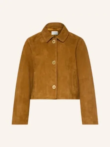 Claudie Pierlot Kurtka Skórzana beige beżowa