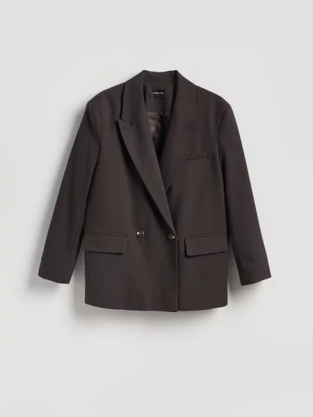 Reserved Блейзер із додаванням темно коричневий