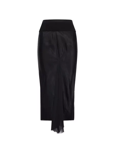 Spódnica midi Rick Owens do kolan czarna