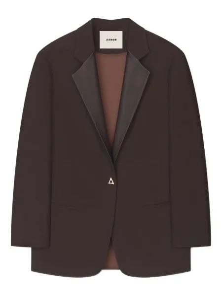 Marynarka áeron skórzana brązowa