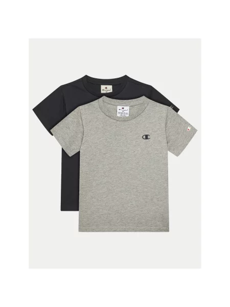 Champion Authentic Athletic Apparel Majica svijetlosiva / vatreno crvena / crna bijela