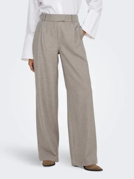 ONLY Pantaloni cutați ONLLINDA taupe gri