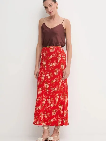 Спідниця Never Fully Dressed maxi пряма червоний