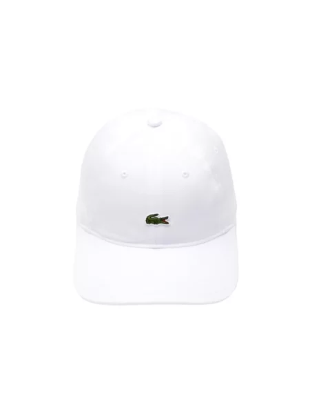 Czapka z daszkiem Lacoste white biała