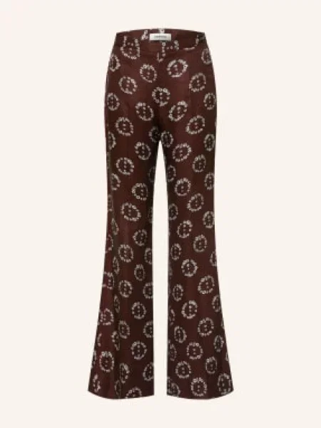 Sandro Spodnie Bootcut braun białe