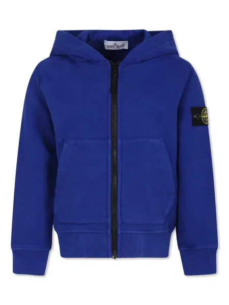 Bluza z kapturem dziecięca Stone Island niebieska