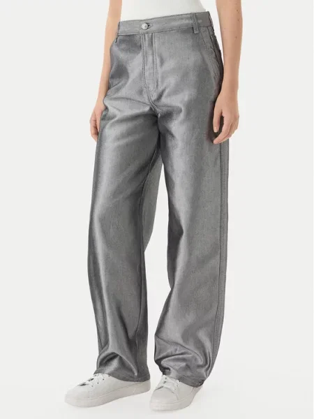 Calvin Klein Jeans jeansy high waist szare