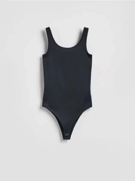 Reserved Боді на бретельках чорний