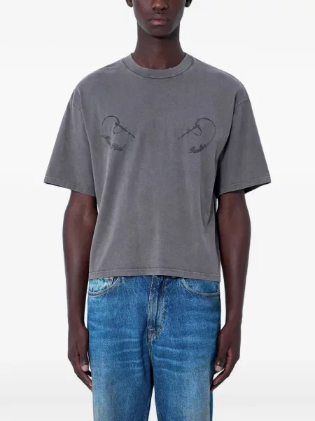 Tricou Jean Paul Gaultier cu broderie gri