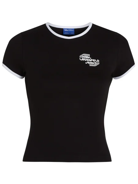 KARL LAGERFELD JEANS Tricou negru alb