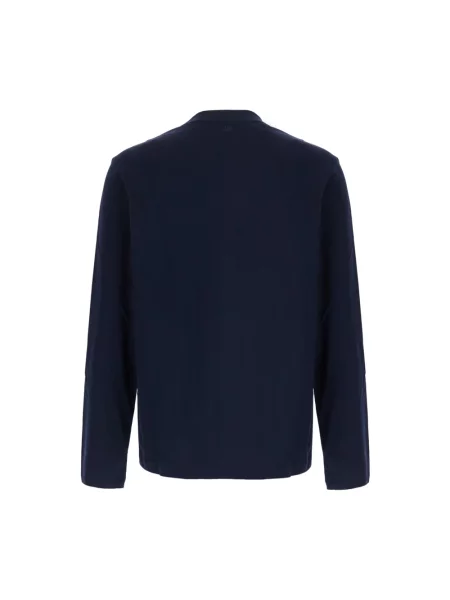 Bluza Ami Paris z długim rękawem niebieska