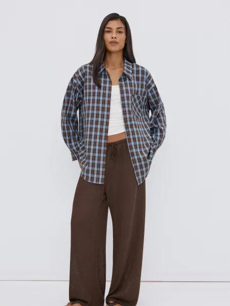 Estro Bluză denim albastru