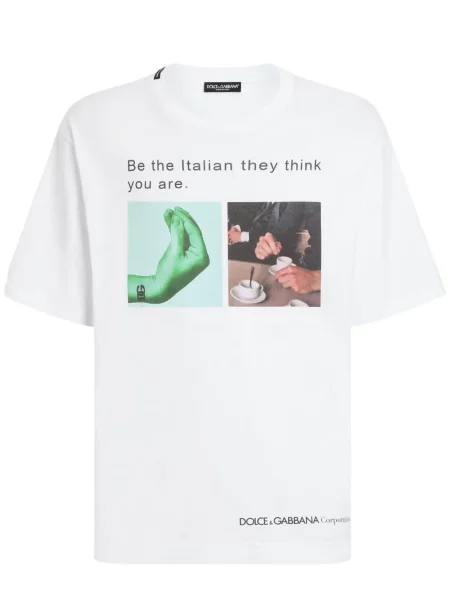 Tricou Dolce & Gabbana cu imagine alb