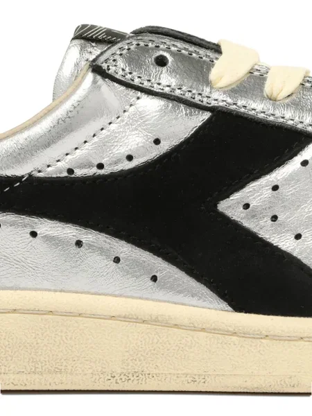 Sneakerși Diadora din piele argintiu