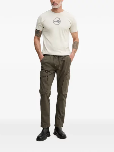 Pantaloni cargo Alpha Industries cu cordon verde