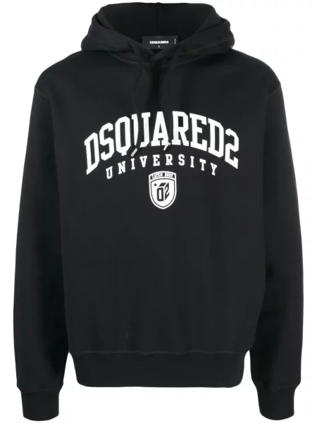 Hanorac cu glugă Dsquared2 cu imagine negru