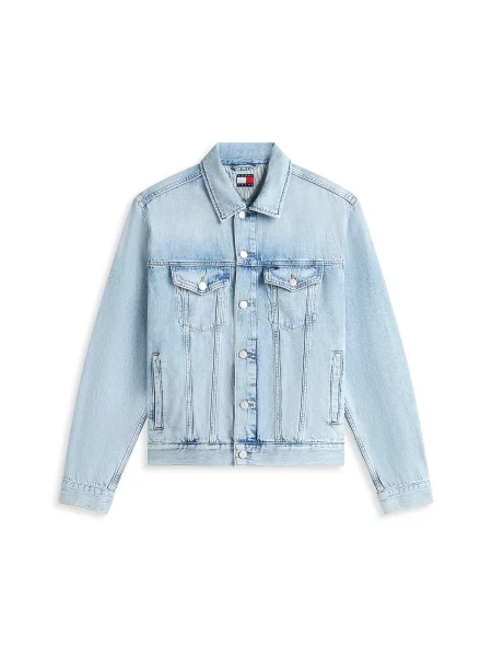Tommy Jeans Geacă de primăvară-toamnă Ryan deschis / roșu / alb albastru