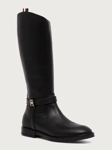 Tommy Hilfiger cizme pentru copii din piele negru