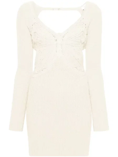 Rochie midi Blumarine cu broderie până la genunchi de costum