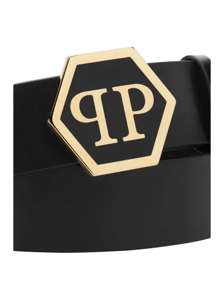 Pasek Philipp Plein skórzany czarny