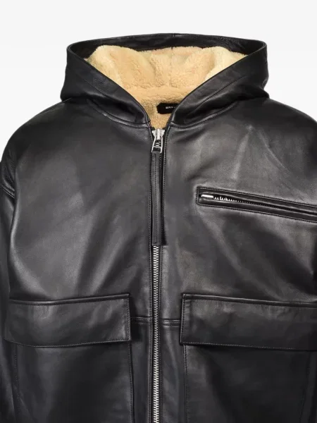 Kožená bunda Breath čierna
