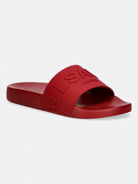 Natikači AllSaints Biggy Slider rdeča