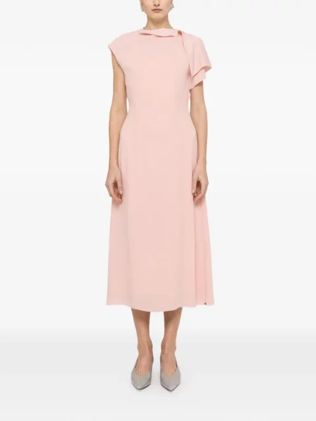 Rochie midi Nissa în linie A de costum roz