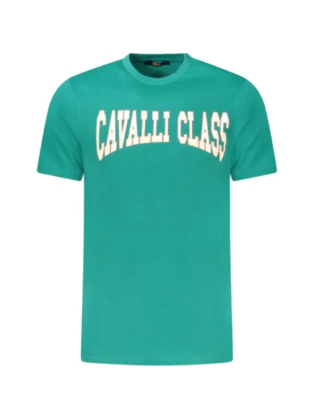 Tricou Cavalli Class cu imagine verde