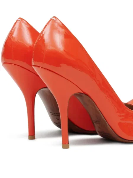 Pantofi cu toc Maison Margiela din piele portocaliu