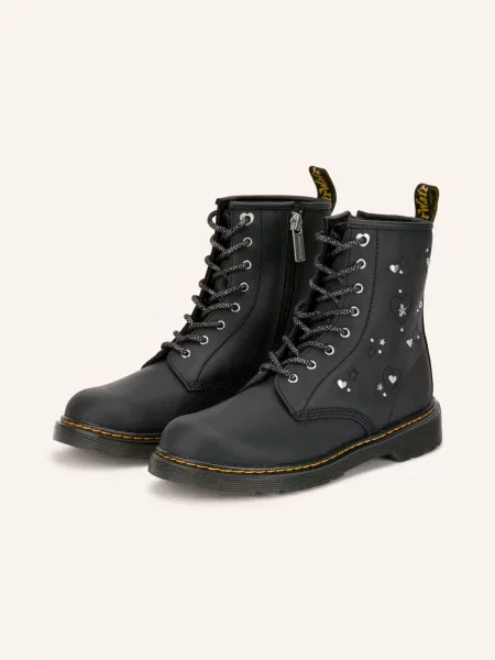 Dr. Martens Šněrovací Boty Hs S Cvočky / stříbrná / žlutá černá