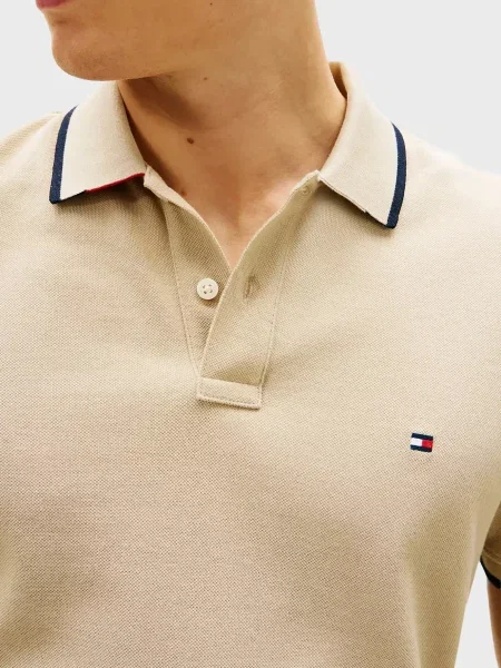 Поло Tommy Hilfiger бежевое