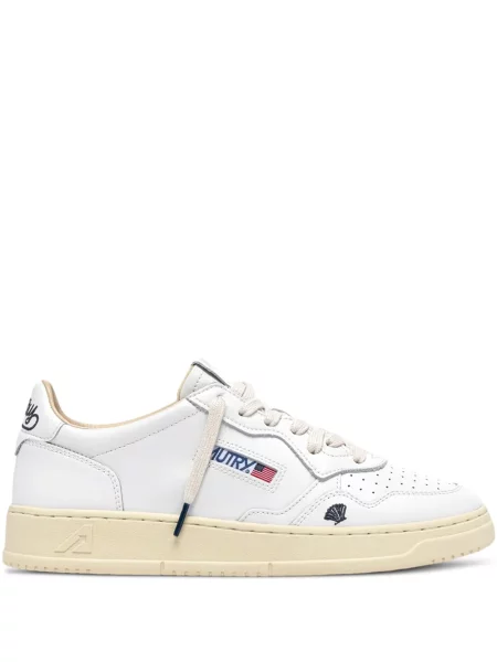 Top Autry din piele alb